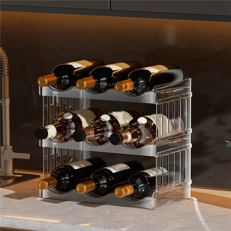 منظم زجاجات المياه ABFU-2X لكوب 40 أونصة بمقبض، منظم أكواب قابل للتكديس لخزانة ملحقات الأكواب 3 طوابق