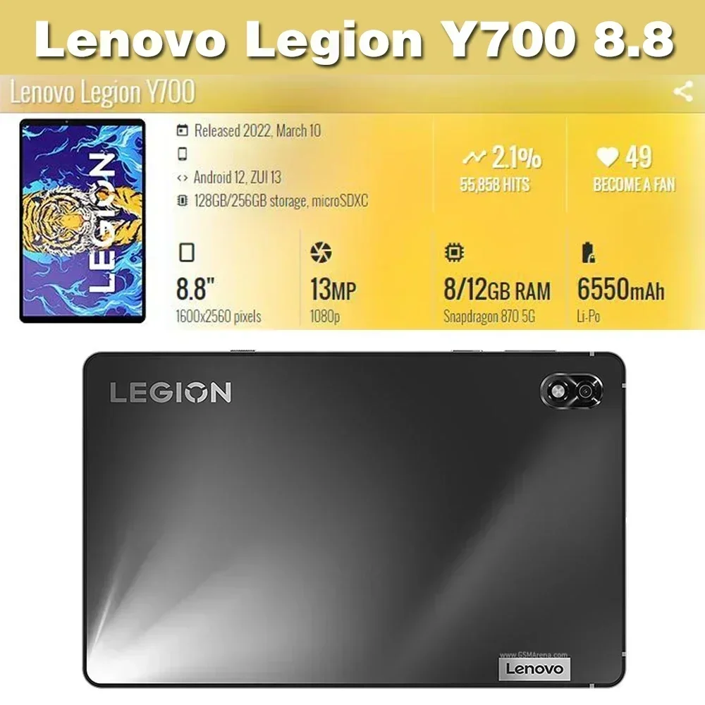 Защита экрана для планшета Lenovo Legion Y700 8,8 дюйма, защитная пленка из закаленного стекла HD с защитой от царапин и отпечатков пальцев