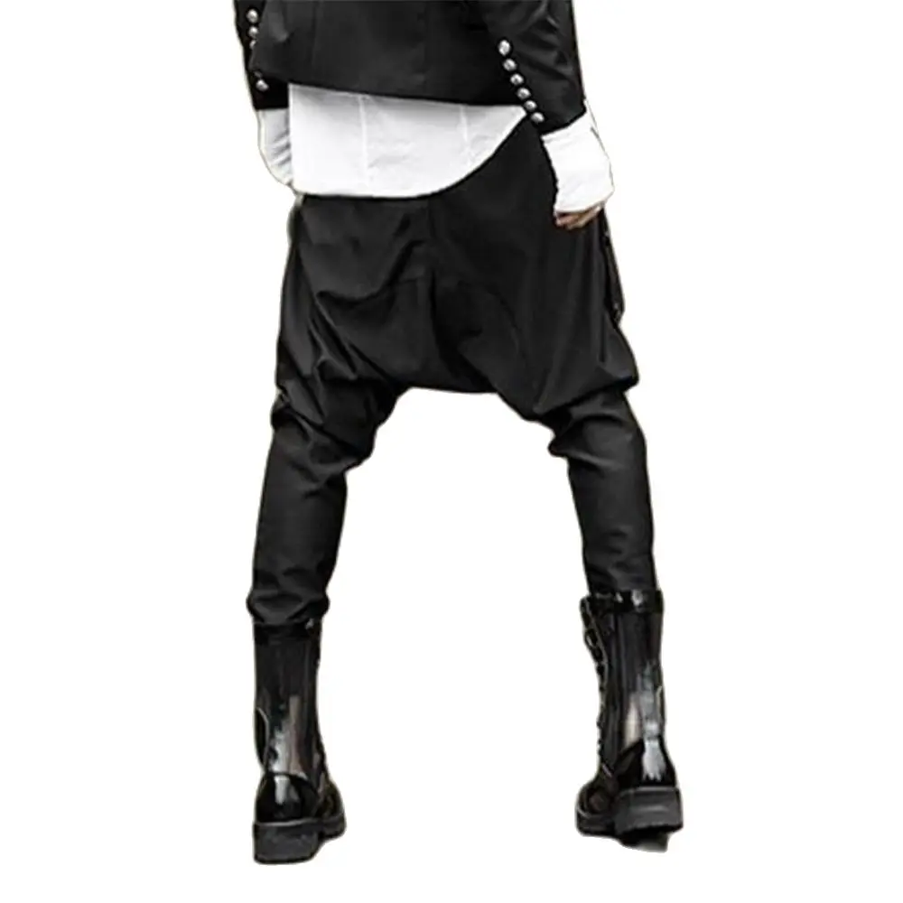 Herbst Männer Gothic Hip Hop Punk Rock Harem Hosen Drop Schritt Baggy Hosen Herren Nachtclub DJ Sänger Bühne Jogger Streetwear