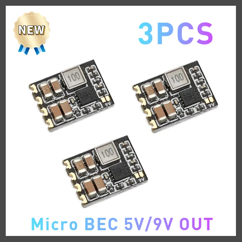 

3pcs/Micro BEC 2S~6S (6-30V) to 5V/9V-ADJ 1.5A Step-Down Regulator for FPV Drones, RC Models & DIY Electronics,SE-0509