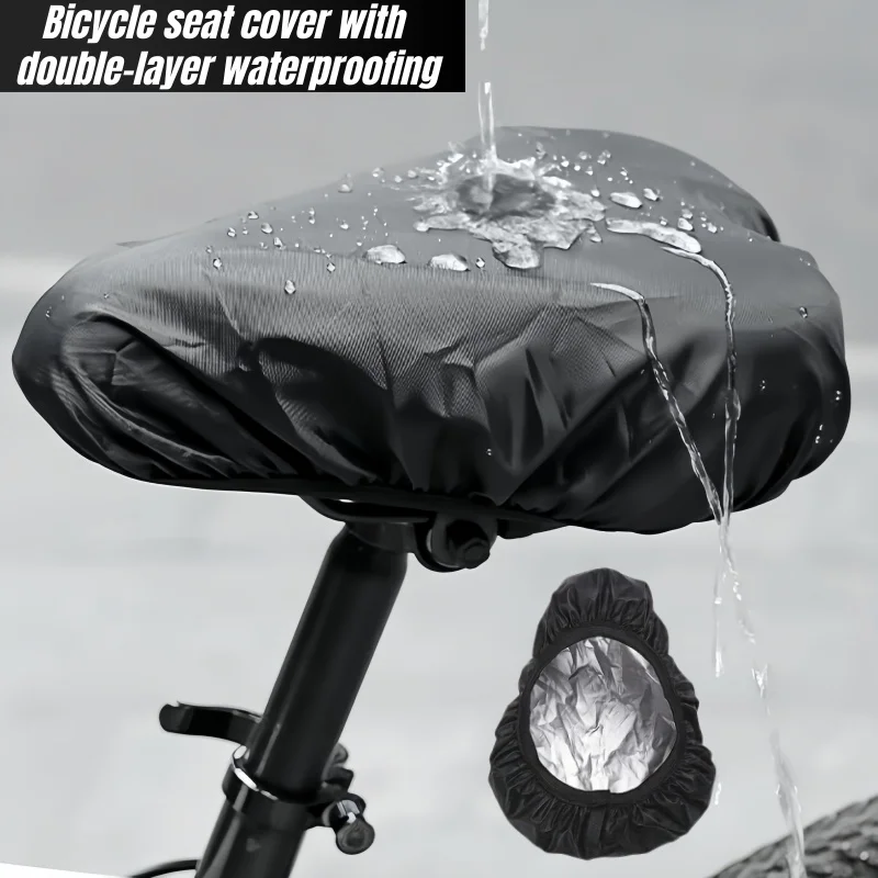 10PCS Bike Seat Cover Bicycle Seat Waterproof Cover Bike Cushion UV Protective Rain Cover Saddle Elastic Dust Rain Resistant