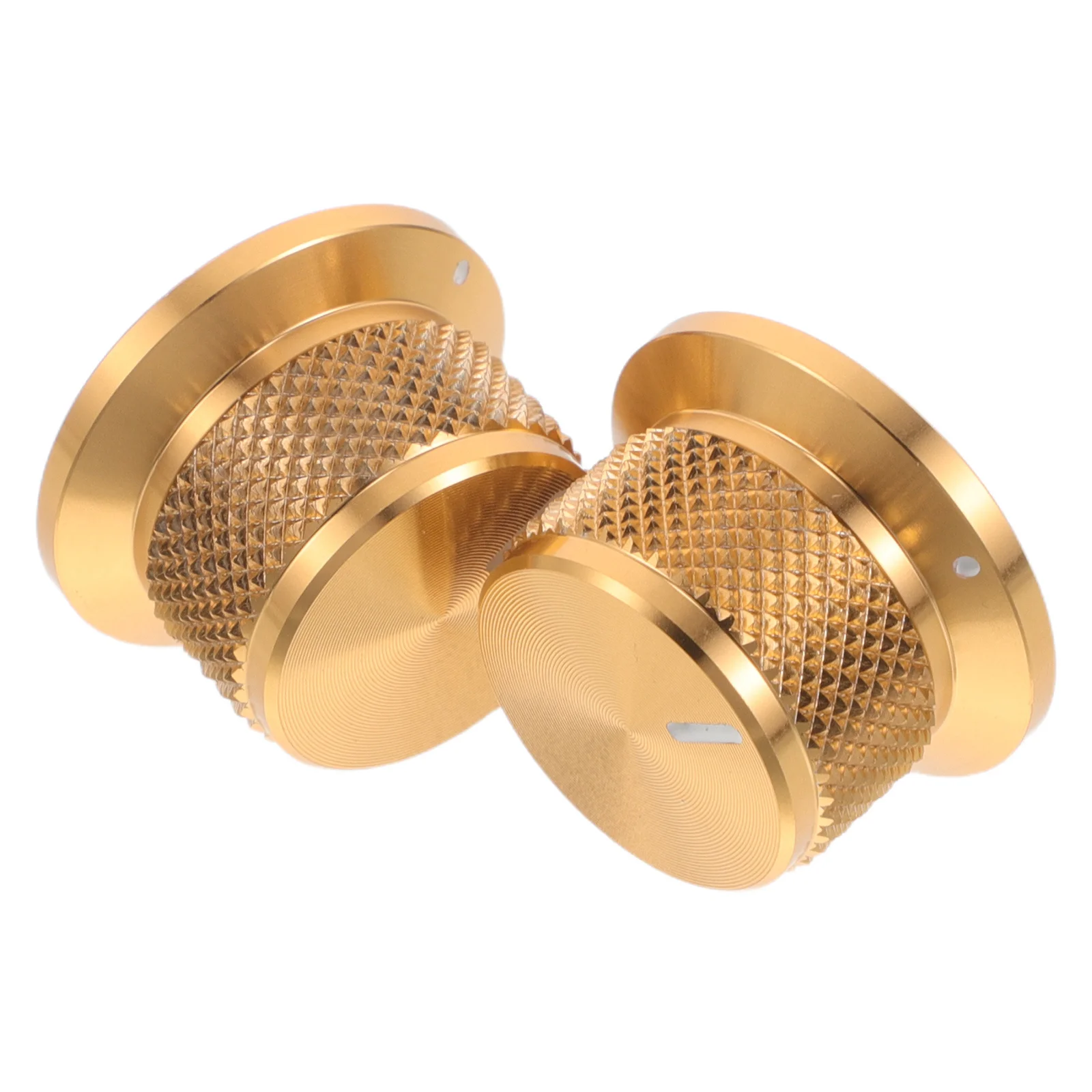 

2pcs Aluminum Volume Knob 24X14.5Mm Golden Metal Rotary Control For Amplifier Mixer Speaker Potentiometer Replacement