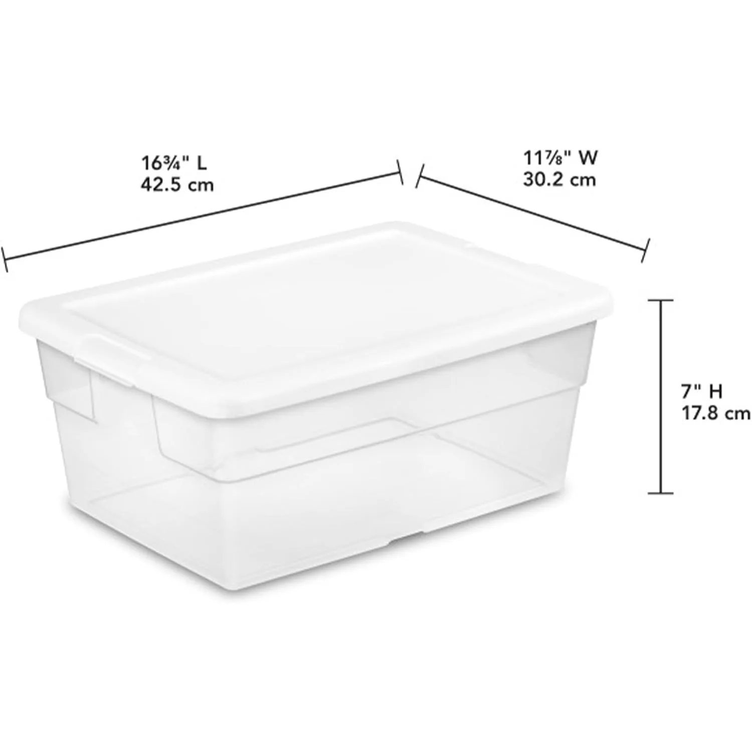 Storage Bins with Lids, Plastic Bin and Box Containers, 16 Qt, White storage organizer