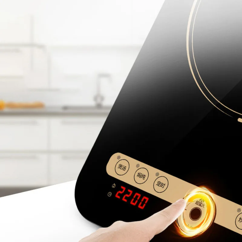 طباخ التعريفي 2200 واط زر واحد حريق ساخن للغاية مع وعاء مزدوج، طهي سريع متعدد الوظائف ذكي #4