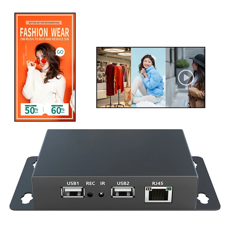 HD 4K Player Box Advertising Digital Signage Android Smart Multimedia Player Box Tv Ad Play Box