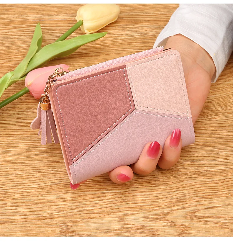 Women's Wallet PU Leather Women's Wallet Made of Leather Women Purses Card Holder Foldable Portable Lady Coin Purses