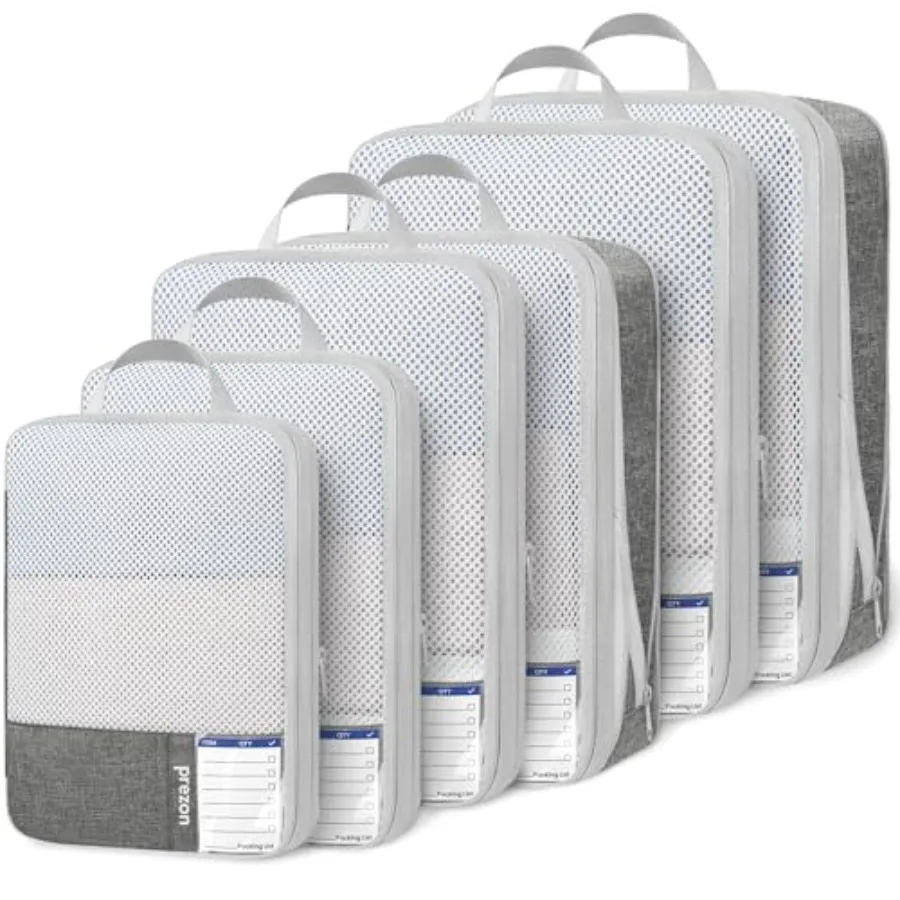 

Набор компрессионных упаковочных кубов (8/6/4 шт.) для путешествий: легкие, прочные органайзеры для багажа и необходимых вещей для отпуска, в различных цветах