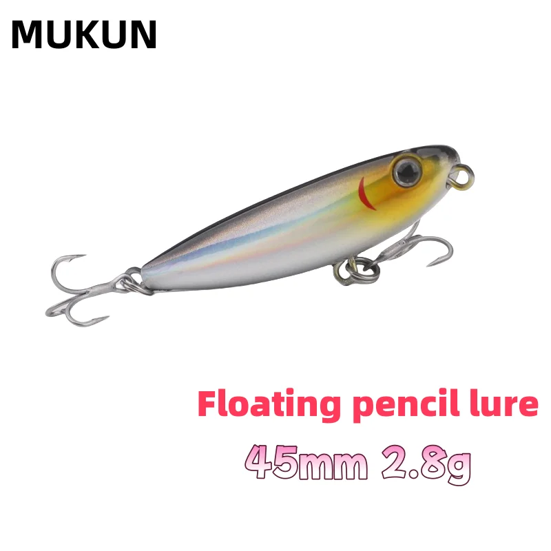 45 мм 2,8 г мини плавающие приманки-карандаш микро верхняя водная рыболовная приманка искусственная приманка Twitchbait 3D воблеры Swimbait для рыболовных снастей