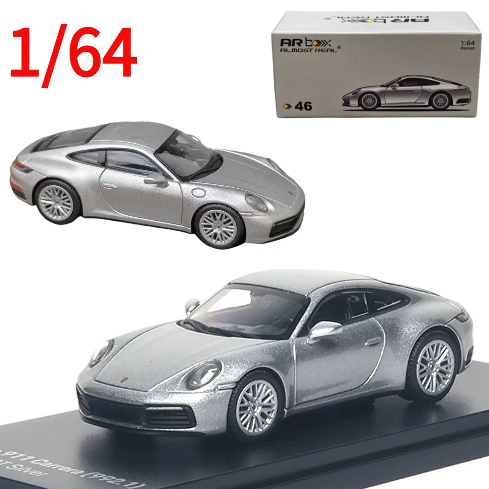 ar-box-diecast-1-64-scale-911-carrera-9921-gt-silver-car-model-alloy-porsche-play-vehicles-collectible-model-car-toy-boy-gift