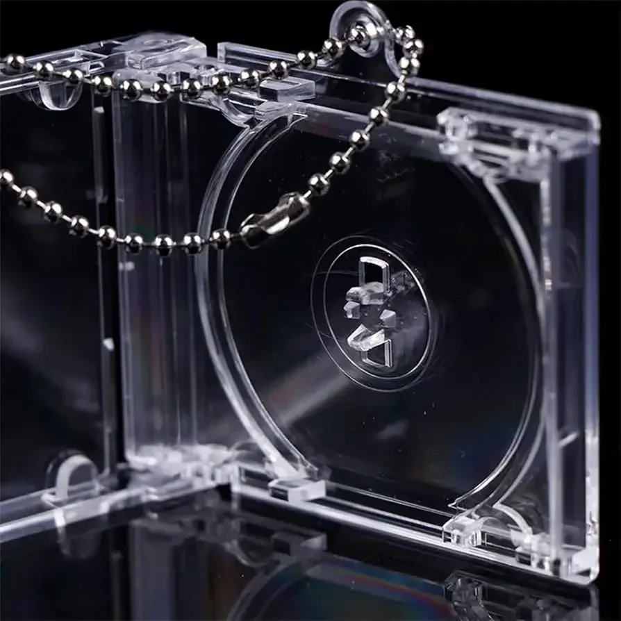 Blank Album Mini CD Case Keychain CD Player Keyring Peripheral Commemorative Album Key Holder for DIY Backpack Pendant New