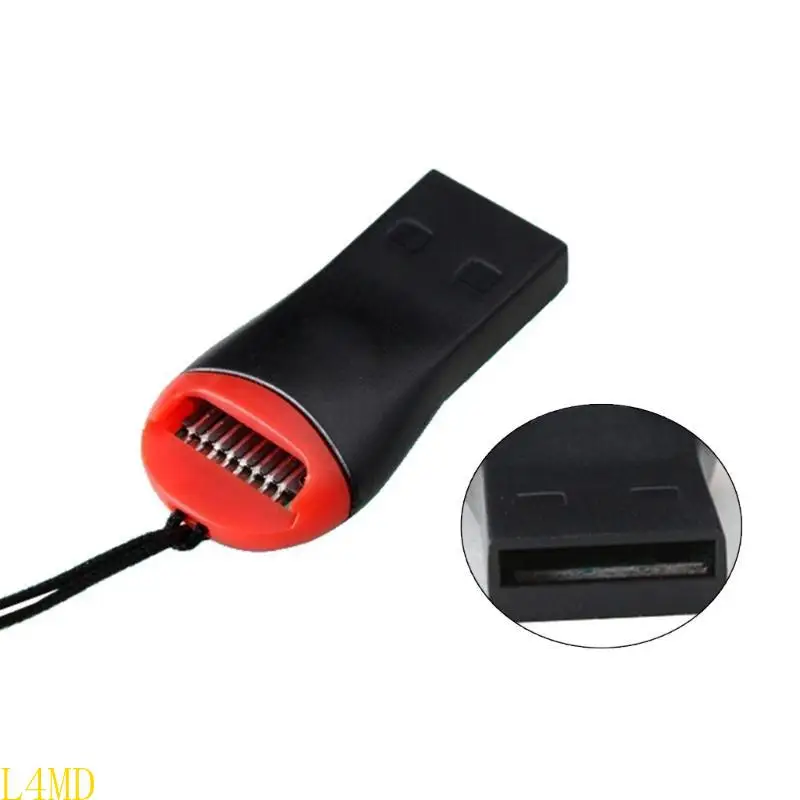 Lettore schede USB TF USB 2.0 SDHC-TF Lettore schede memoria flash Scrittore Fischio appendibile Portatile