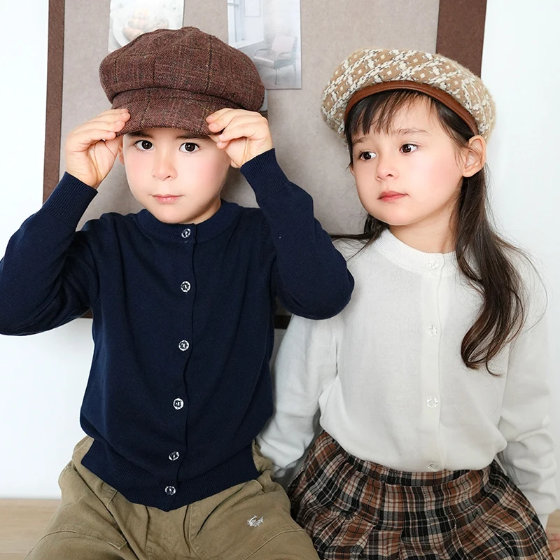 2025 Nieuwe Herfst Baby Meisjes Jongens Breien Vest Jas 2-10Yrs Kinderen Breien Kleding Lange Mouwen Casual Losse Trui Jas