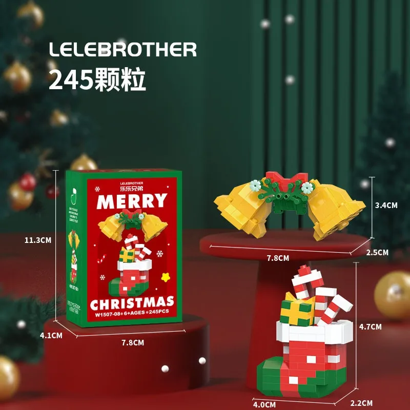 Christmas Building Blocks Mini Santa Claus Model