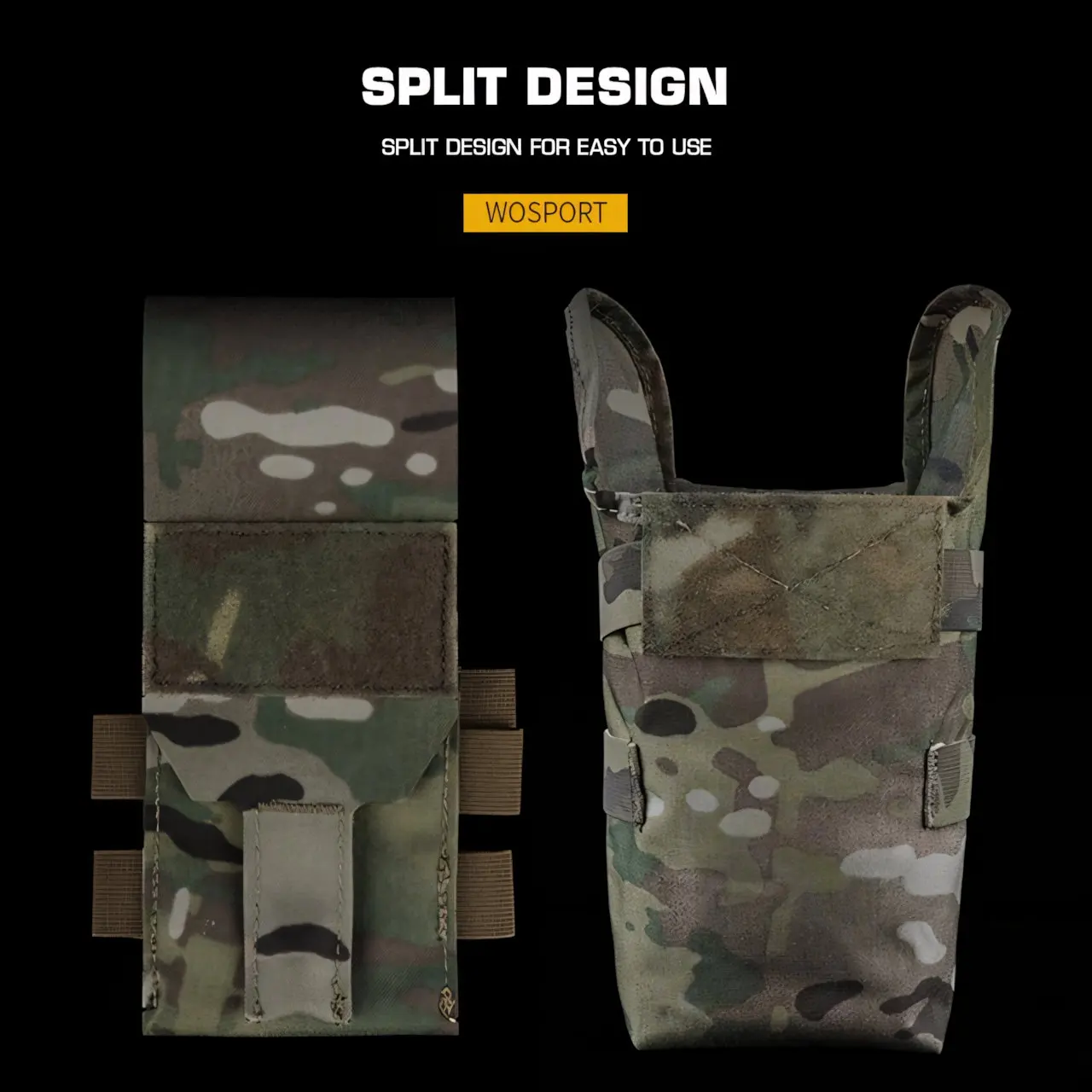 Wosport Small Vertical Medical Pouch Cordura MOLLE Quick Pull Removable Insert Organizer for Airsoft Training and Outdoor Use view 3