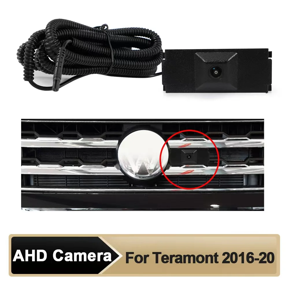 

Car AHD Front View OEM Camera HD Night Vision Fisheye 150° Chrome Camera for VW Teramont 2016-20 Parking Monitoring