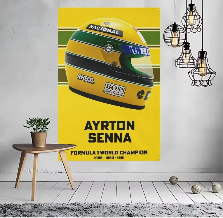 A-Ayrton S-Senna Car Wall Flag Custom Flags Wall Hanging Tapestry Outdoor Decorative flag Background Blanket