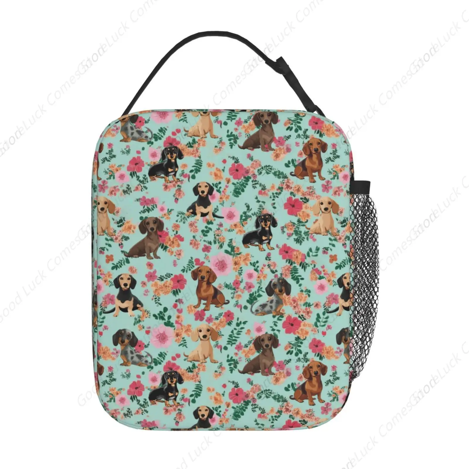 حقيبة غداء على شكل زهرة الكلب معزولة قابلة لإعادة الاستخدام صندوق غداء مبرد حراري للرجال والنساء للعمل والسفر والنزهات والمشي لمسافات طويلة #6