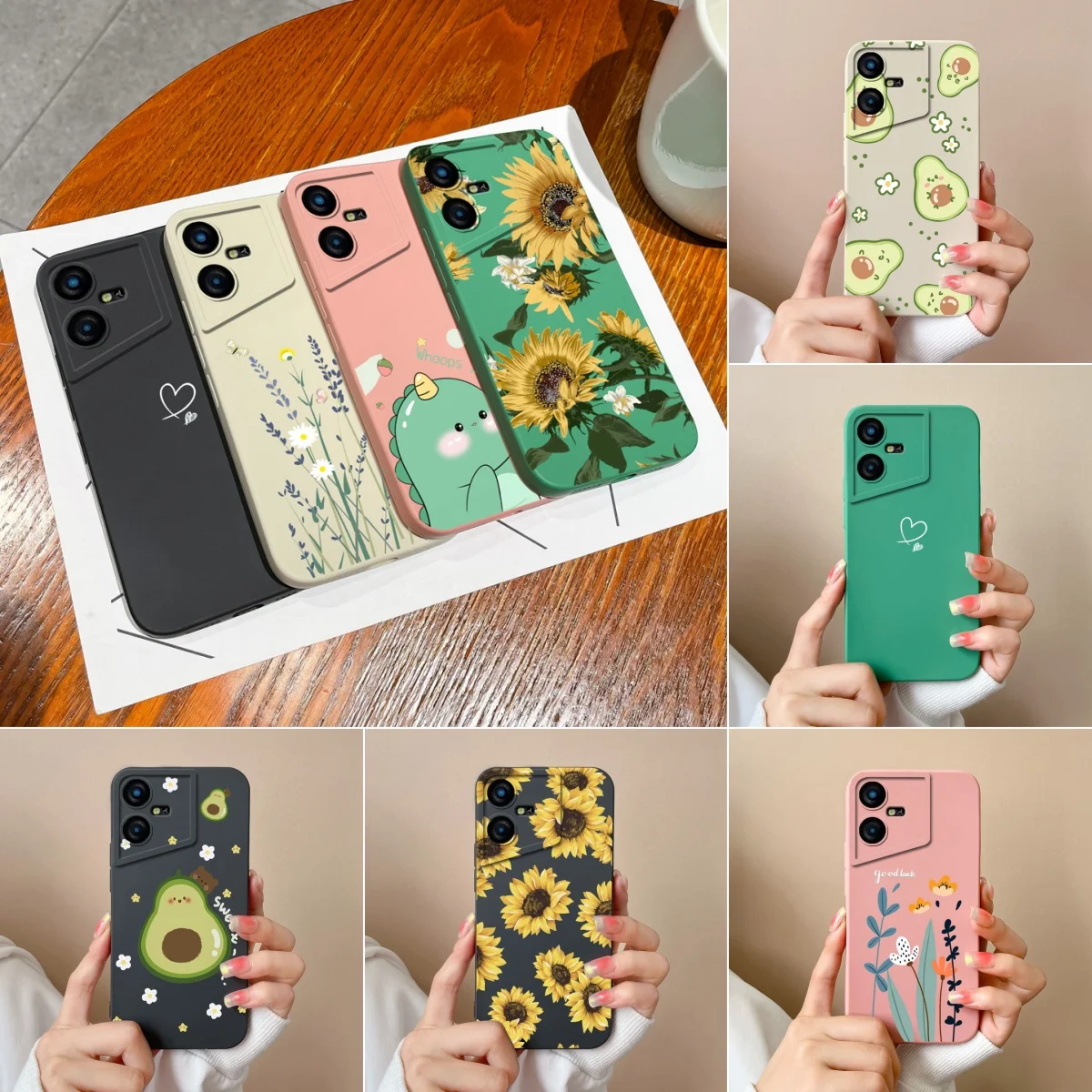 Custodia morbida in Silicone per Tecno Pova Neo 3 Cartoon Cute Dinosaur Cover protezione per fotocamera Coque per TecnoPova Neo3 LH6n 6.82 "Fundas