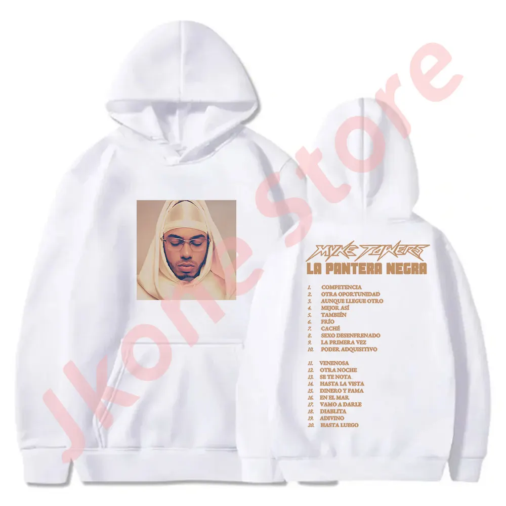 Myke Towers Album Cover Hoodies 2024 Tour Merch Pullovers Cosplay Women Men Fashion Casual HipHop Sweatshirts