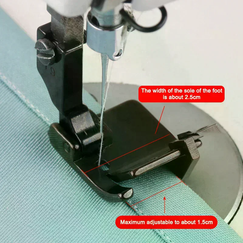 Adjustable Multifunctional Presser Foot Hemming Folded Rolling Edge Guide Feet Of Flat Car Industrial Sewing Machine Parts T9