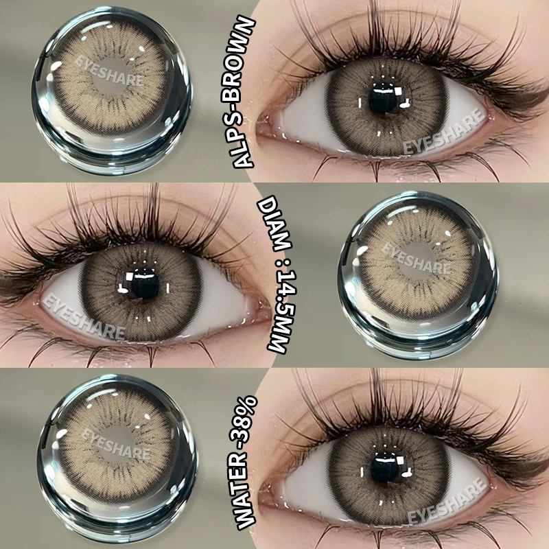 EYESHARE New Lenses 1pair Colored Contact Lenses for Eyes Green Contacts Lenses Fashion Blue Eyes Lenses Yearly Gray Contacts