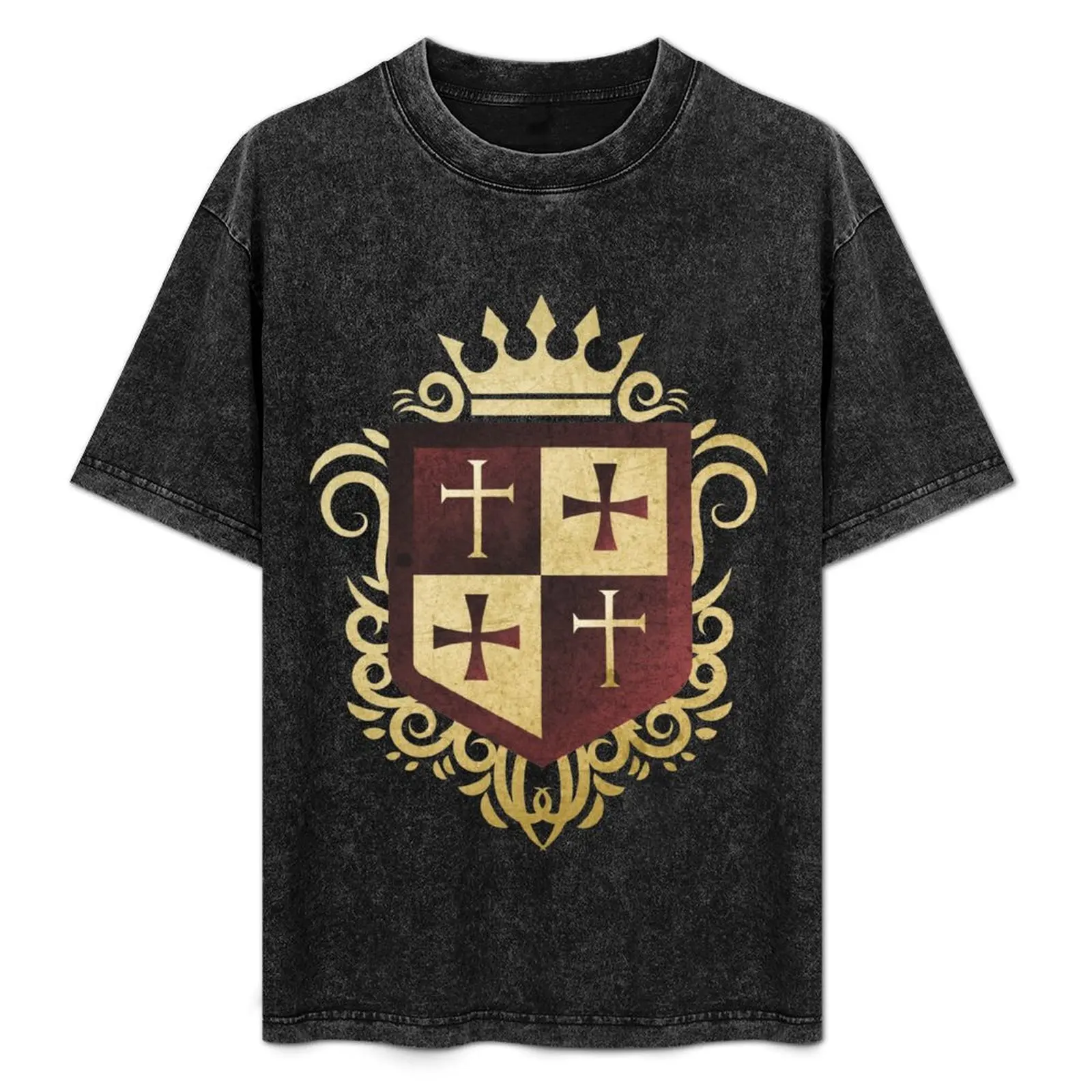 Templar Cross Medieval Warrior Knights Templar Armor Helmet Emblem Shield T-Shirt new edition designer t shirt men