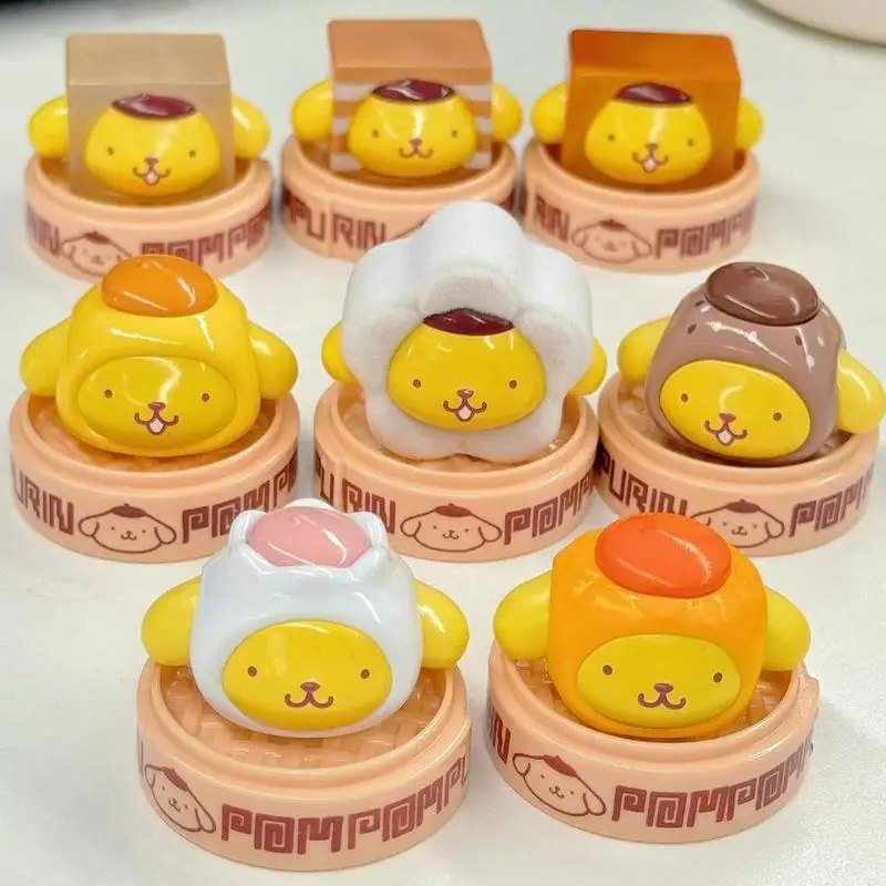 

Sanrio слепая коробка с помпонами, серия Booming, милые украшения для рабочего стола, детская игрушка, модель Kawaii, рождественские подарки