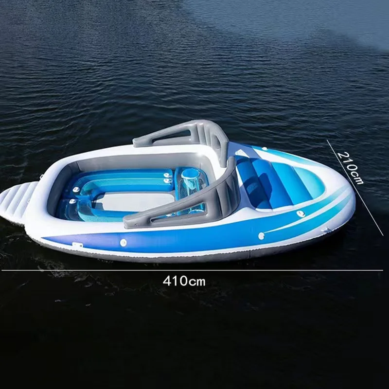 6-8 Person Inflatable Yacht Floating Island Pool Floats Inflatable Boat