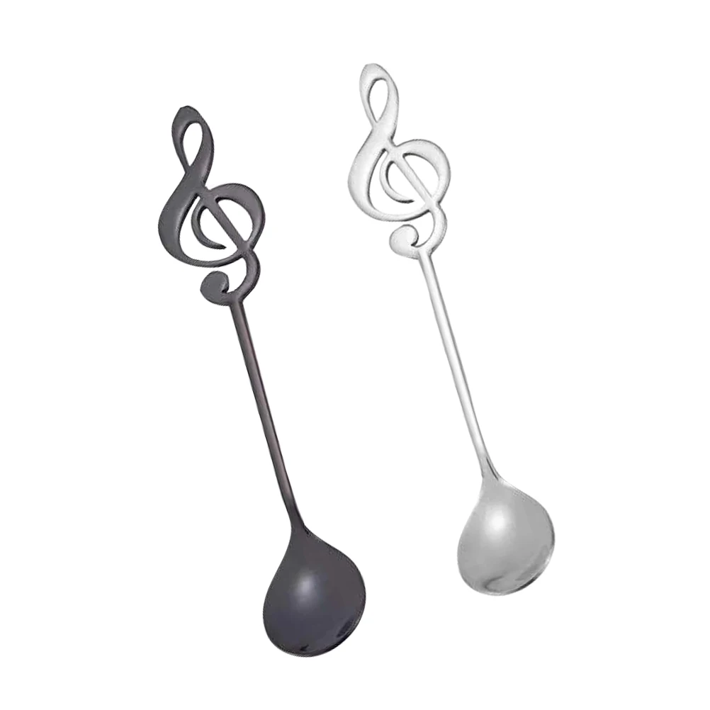 

3 Pcs Stainless Steel Musical Note Spoons Mirror Finish Portable Tea Dessert Ice Cream Sweet Snacks Kitchen