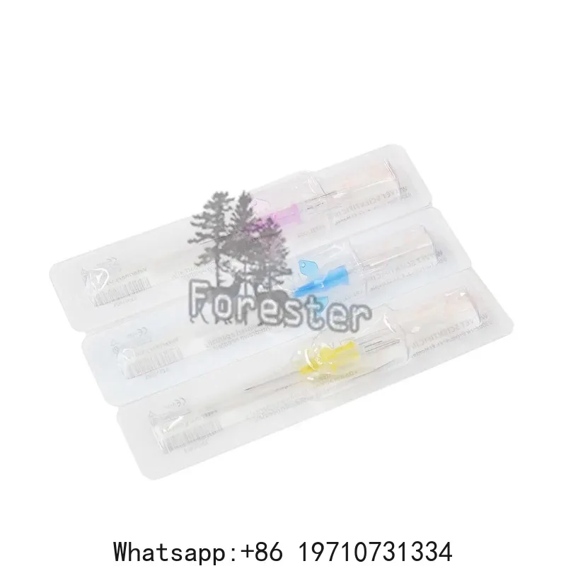 50pcs Veterinary Disposable Butterfly Type IV Cannula Catheter with Wings 22G 24G 26G For Pet Dog Cat Animals Suppliers
