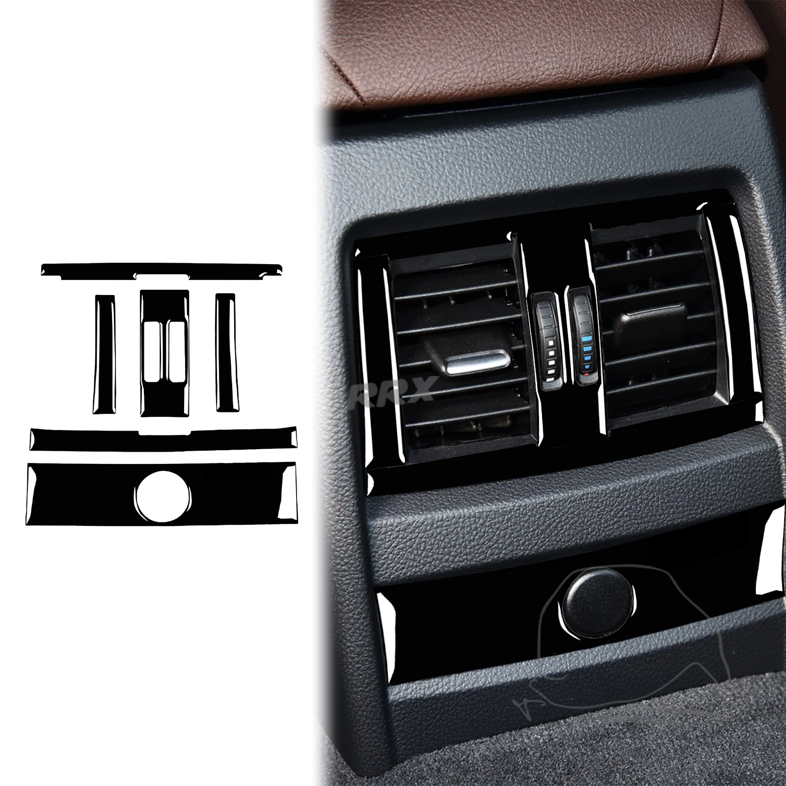 لسيارات BMW 3 4 Series F30 F31 F32 F33 F34 2013-2017 البيانو الأسود راديو CD التحول رفع لوحة السيارة داخل الملحقات ملصق مزخرفة #2