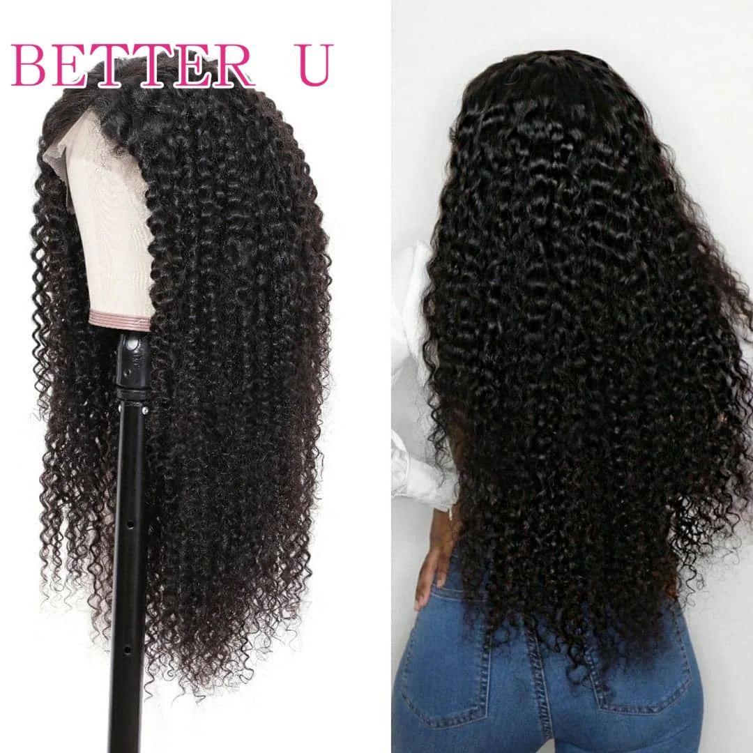 

250% Density Curly Human Hair Wig 100% HD Lace Frontal Wig Brazilian Pre-Plucking 13x4 HD Lace Front Human Hair Wigs For Women