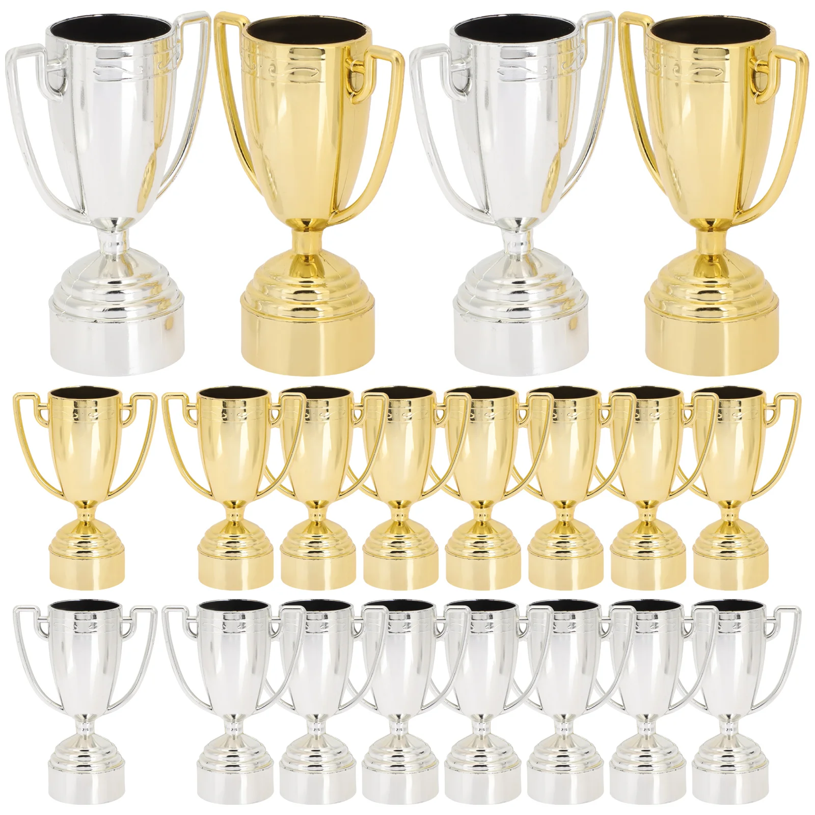 

20 Pcs Kids Soccer Children's Plastic Prize Trophy Awards And Trophies Mini Small Miniature Toy