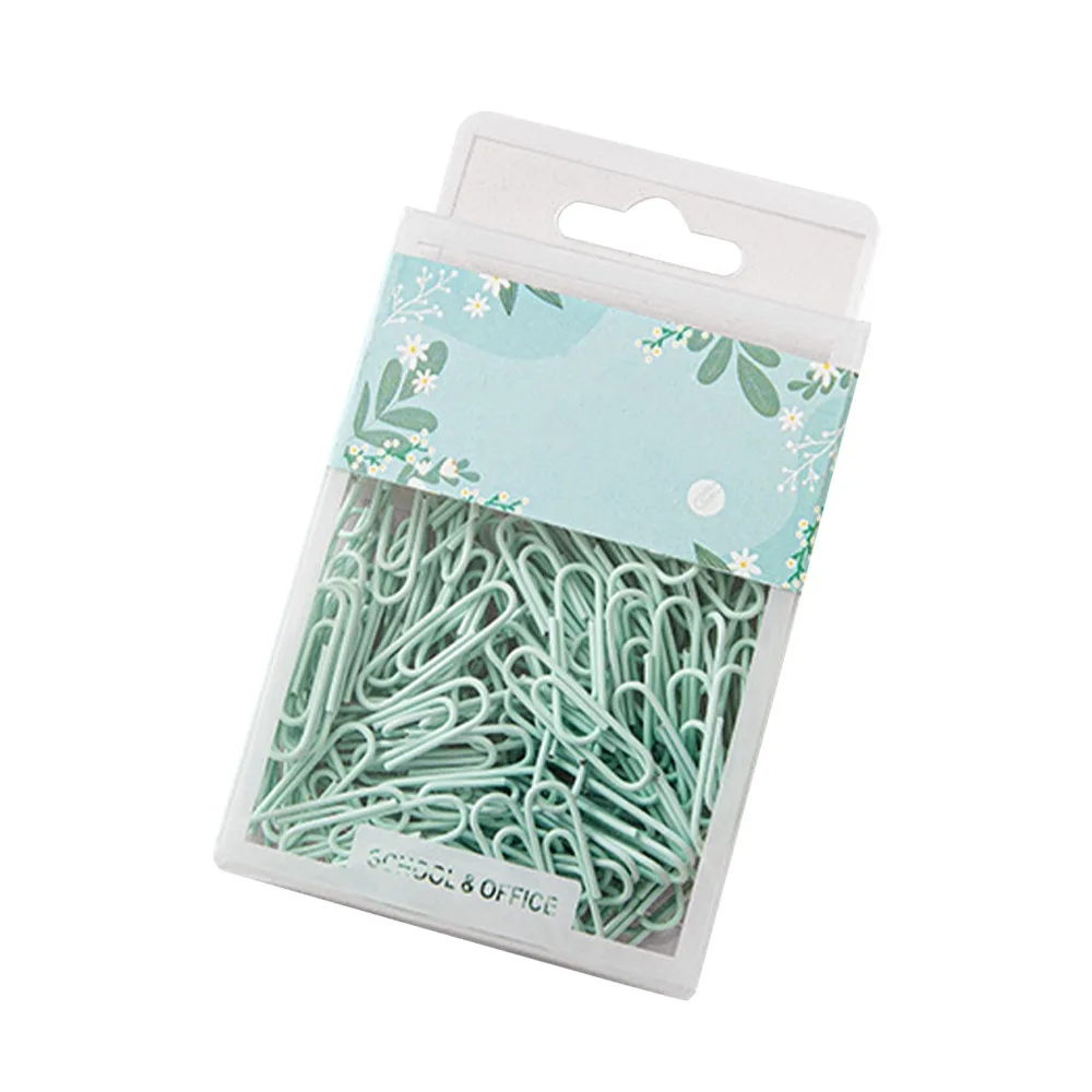 70 Pcs 50mm Length Paper Clips Vibrant Color Pink/ Purple/ Green Portable Paper Clips Reusable Rustproof Metal Paper Clips