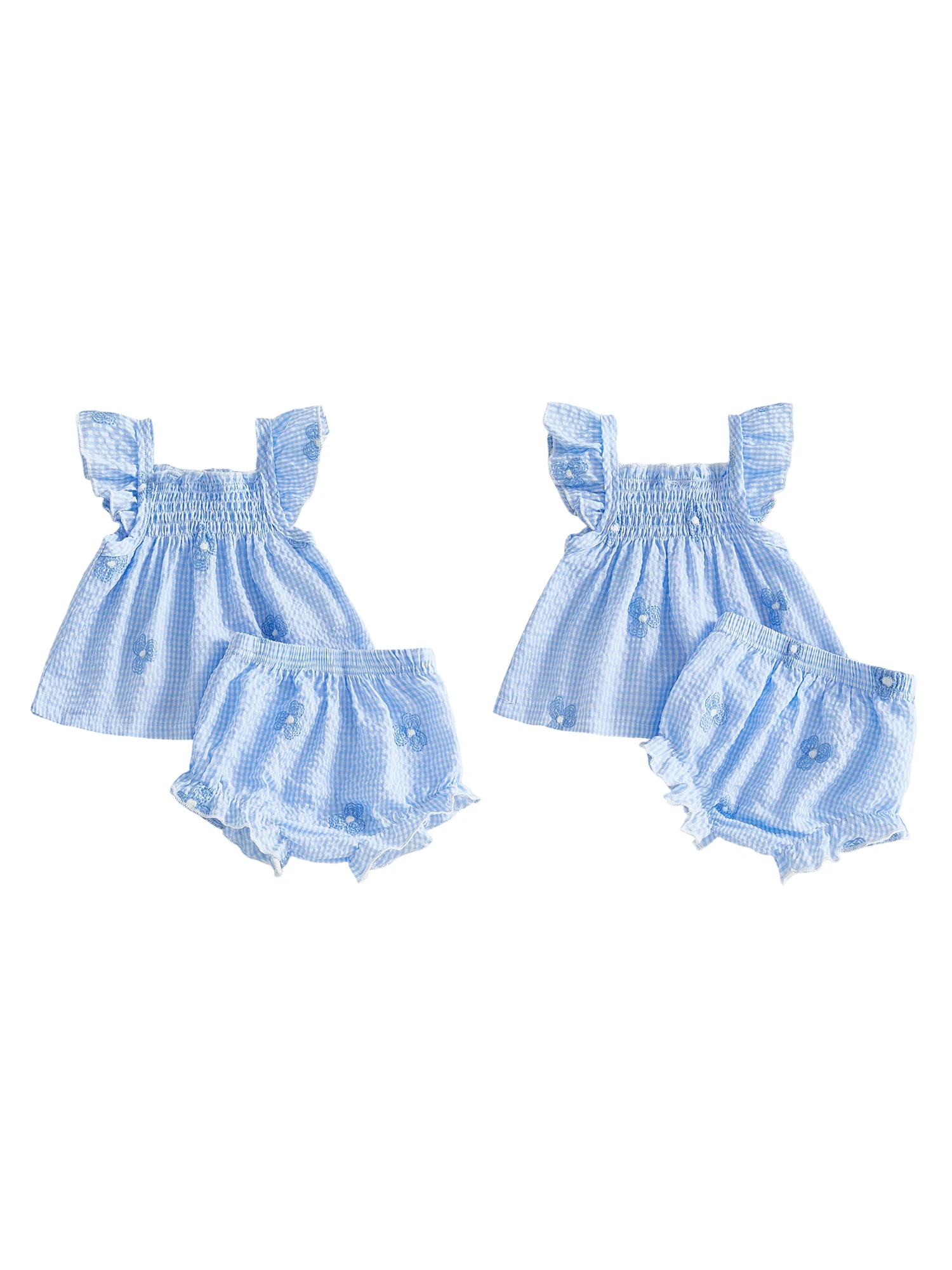 

Комплект из укороченного топа с открытыми плечами и шорт с цветочным принтом для маленьких девочек, летний наряд для девочек 2–7 лет