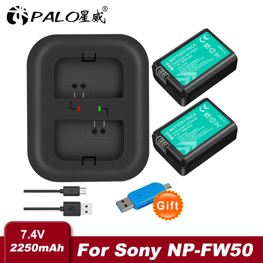 PALO bateria NP FW50 NPFW50 NP-FW50 Battery for SONY NEX 5T 5R 5TL 5N 5C 5CK A7R A7 F3 3N 3CA55 A37 A5000 A6000 A55
