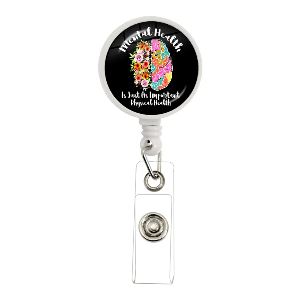 

Life Badge Scroll Mental Health ID Holder Brooch Psychotherapist Gift for Doctor Nurse Teacher Student