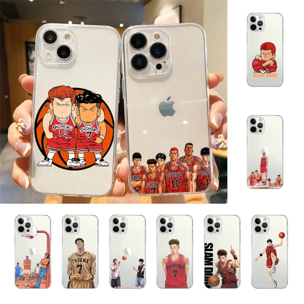 THE FIRST S-SLAM D-DUNK Phone Case For Iphone 15 11 13 14 Pro Max 7 8 Plus X Xr Xs Max Se2020 12mini Transparent Cover