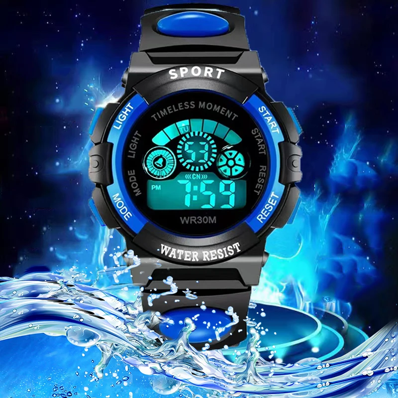 

Children's Electronic Watches Kids Waterproof LED Digital Sports Watches for Boys Girls Creative Luminous Alarm Clock Gift