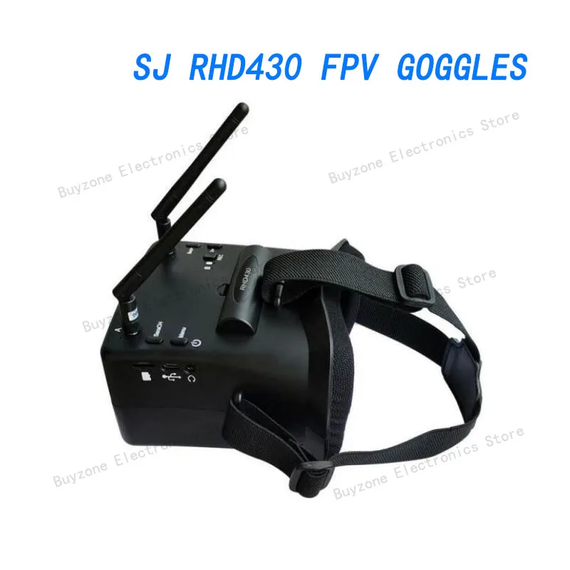 

SJ RHD430 FPV GOGGLES SJ RHD430 5.8G 800*480 4.3inch 40CH Diversity DVR FPV Goggles