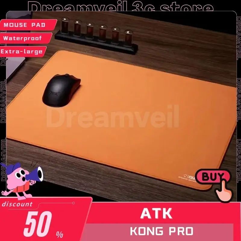 ATK KONG Pro Mouse Pad Waterproof Extra-large Size Advanced Fibre Prevent Hand Sweating Computer Keyboard Antiskid Gaming Gifts