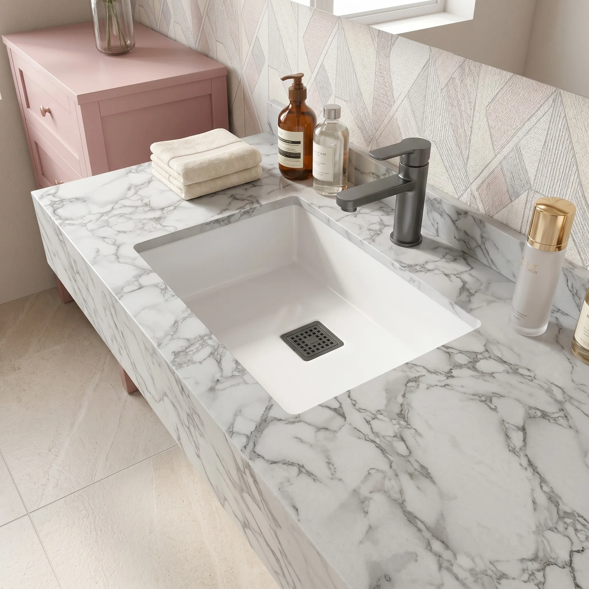

80cm Marble Kitchen Oil-Proof Film Stove Waterproof Self-Adhesive Wallpaper Countertop Cabinet Renovation Tile Wall Stickers