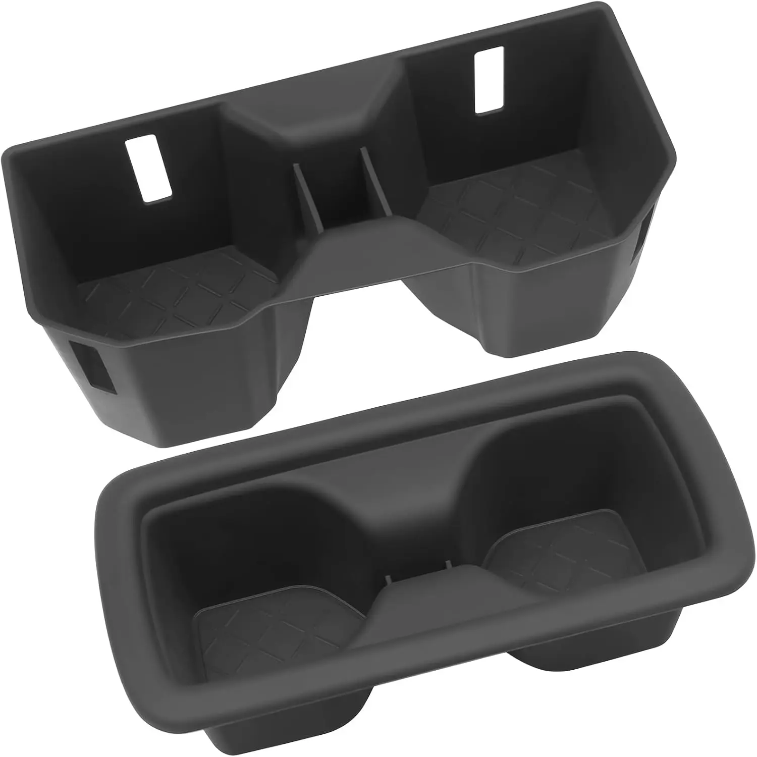 2PCS Cup Holder Compatible For Toyota 2026 RAV4 Limited Hybrid Accessories Silicone Material Front & Rear Insert Center Console