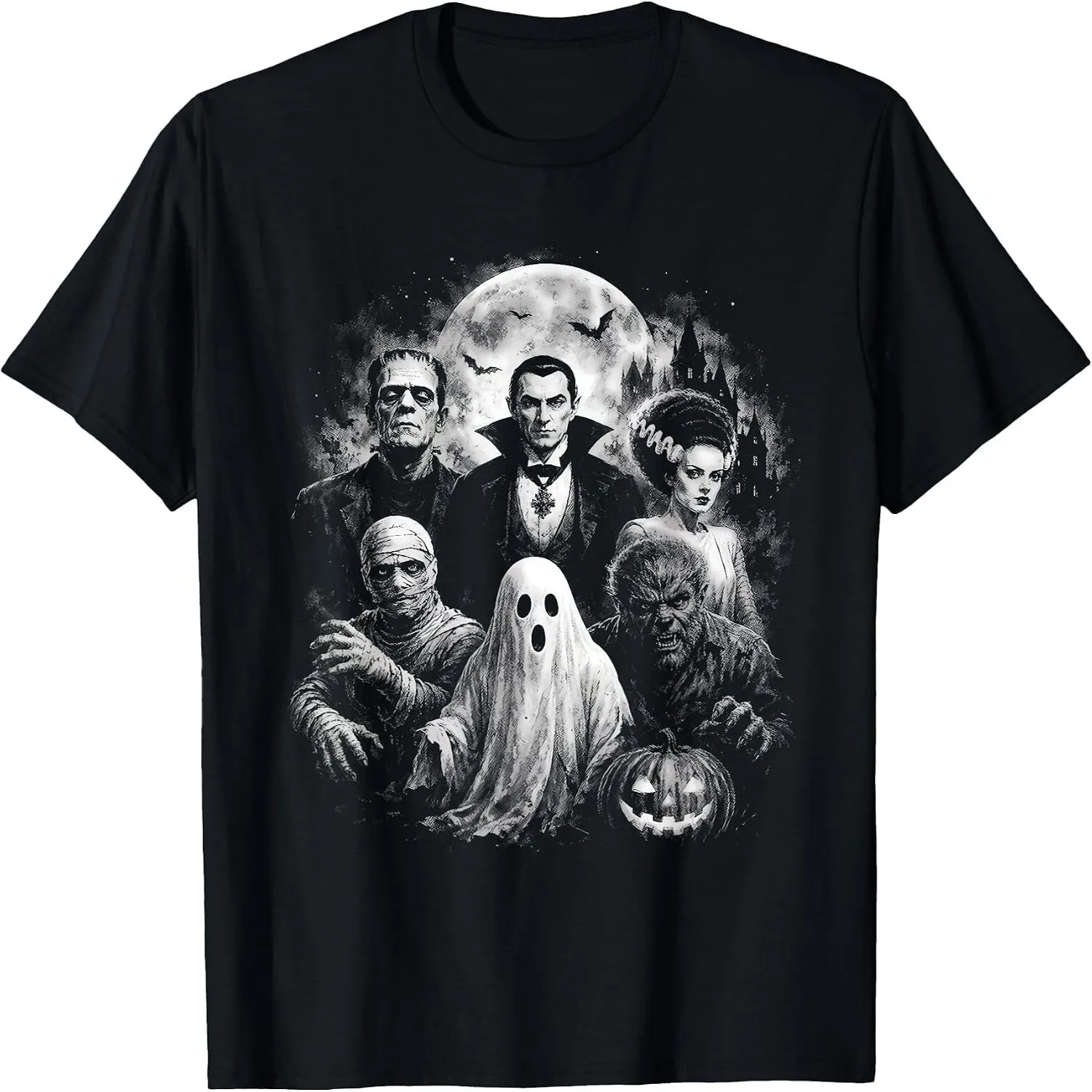 Vintage 90s Monster Mash Ghost Vampire Horror Movies Lovers T-Shirt Halloween t-shirt, Gift tee,