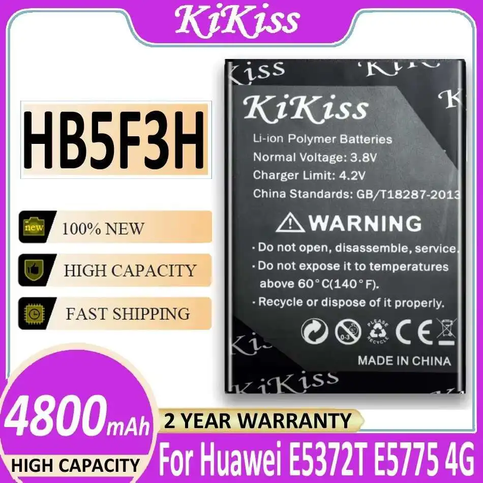 

Аккумулятор мобильного телефона HB5F3H HB5F3H-12 4800 мАч для Huawei Ascend E5372T E5775 4G Lte Fdd Cat 4 Wi-Fi маршрутизатор