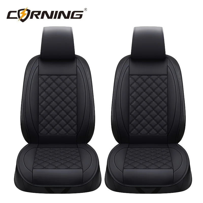 Universal PU Leather Car Seat Cover Cushion Front Rear Comfort Breathable Protective Pad All-Season Car Interior Accessories