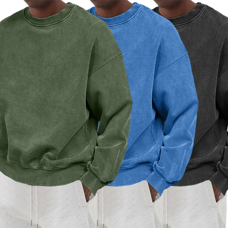 

Винтажные однотонные толстовки, мужская спортивная одежда из стираного хлопка, теплые осенние пуловеры, повседневная удобная толстовка с капюшоном, модная уличная одежда большого размера