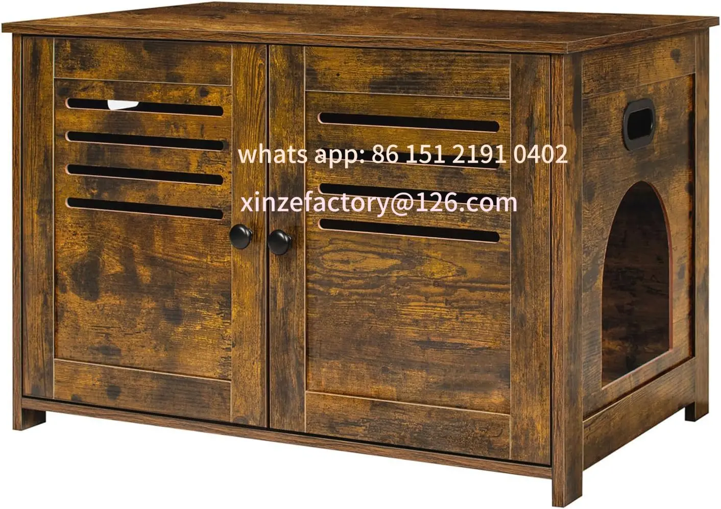 

Customizable litter box, litter house with shutters, entrance