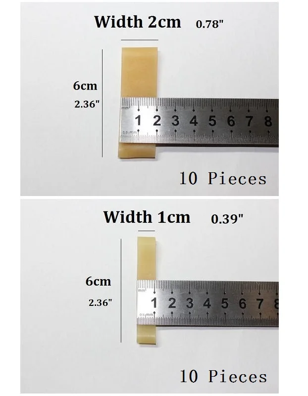 20 stuks brede elastische siliconen latex elastiekjes voor pakketverpakkingen - platte lengte 6 cm 2,36 inch