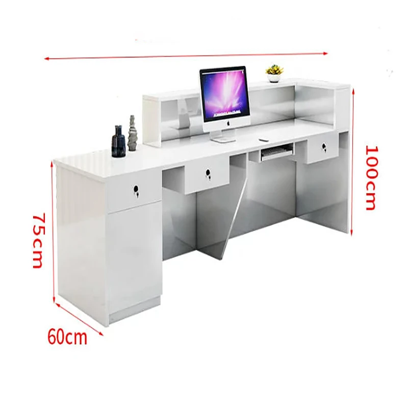 Display Beauty Reception Desk Salon Modern Office Desk Cashier Reception Desk Retail Stand Empfangstheke Commercial Furniture